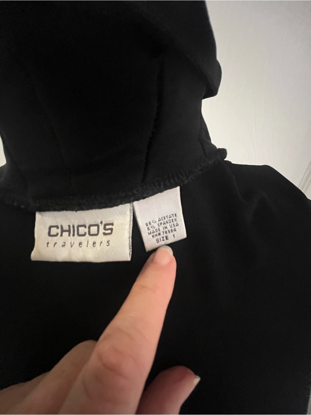 Chico's Black Ruffled Open-Front Cardigan - Picture 4 of 4